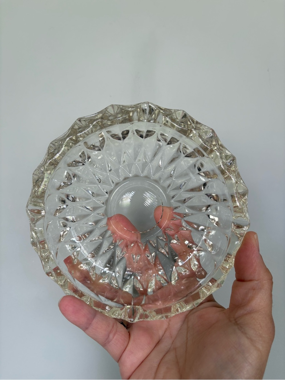 Vintage Clear Glass Starburst Bowl